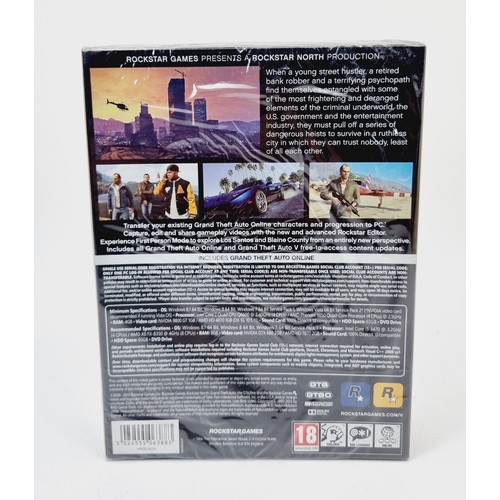 146 - A sealed copy of Grand Theft Auto V for the PC. UK shipping £14.