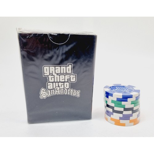 152 - Sealed black box Grand Theft Auto San Andreas together with sealed poker chips. UK shipping £14.