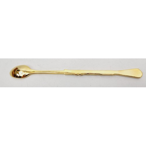 157 - A Grand Theft Auto Ballad of Gay Tony gold plated spoon. UK shipping £14.