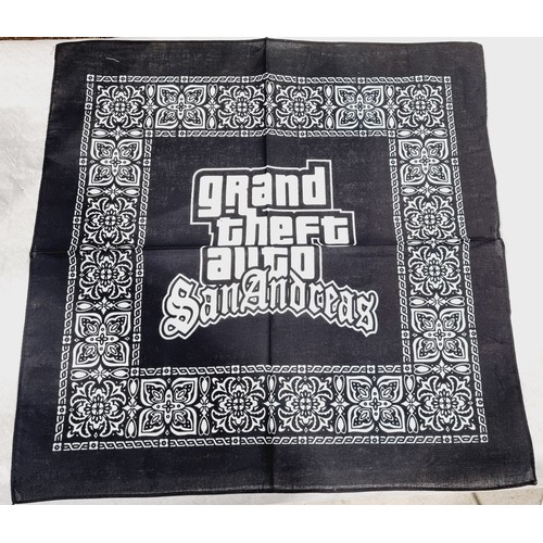 185 - Thirteen black Grand Theft Auto San Andreas Original Bandanas. UK shipping £14.