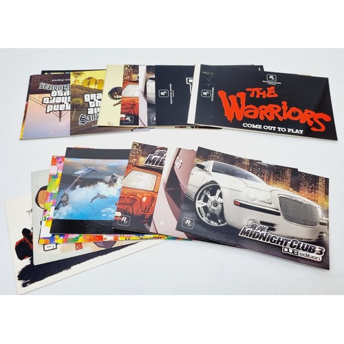 207 - Rockstar Games promotional postcards: Warriors, GTA, Bully, Red Dead Redemption, Midnight Club and G... 