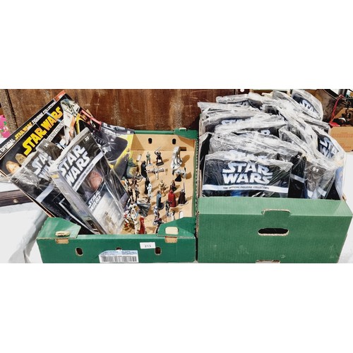 213 - Star Wars The Official Figurine Collection models 1-32 loose with no magazines issues 33-60, sealed ... 