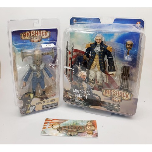 106 - A Bioshock Infinite George Washington Motorised Patriot, Infinite Boys of Silence Figure NECA and a ... 