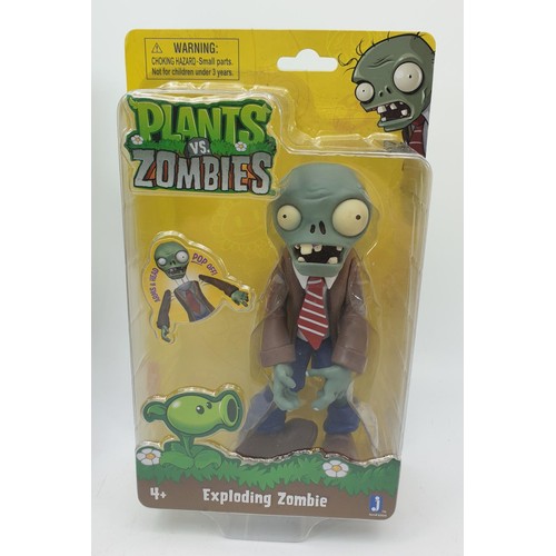 109 - Three Plants vs. Zombies Exploding Zombie Figures, 2013, Jazwares. UK shipping £14.