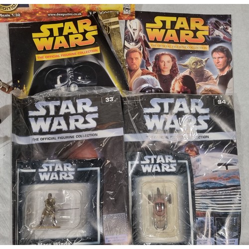 213 - Star Wars The Official Figurine Collection models 1-32 loose with no magazines issues 33-60, sealed ... 