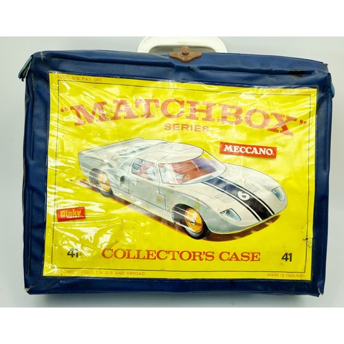 244 - A Matchbox Series 41 collectors case with forty seven diecast cars. UK shipping £14.