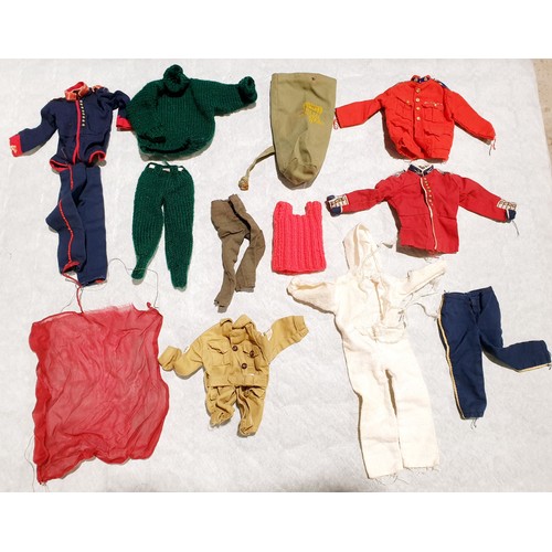 262 - A selection of vintage Action Man clothing. UK shipping £14.