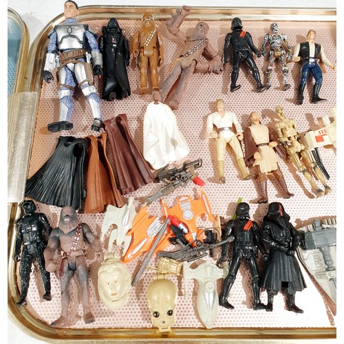 269 - A selection of Kenner and Hasbro Star Wars figures and vehicles. UK Shipping £14.