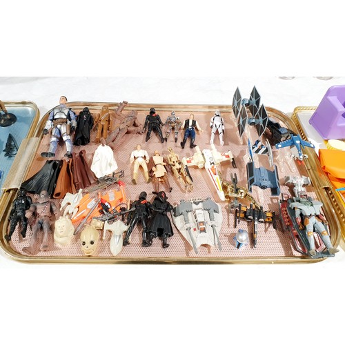 269 - A selection of Kenner and Hasbro Star Wars figures and vehicles. UK Shipping £14.