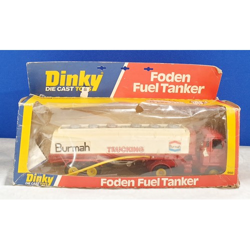 272 - A boxed Dinky Foden Fuel Tanker, a boxed Dinky Foden Tipping Lorry and a boxed Dinky 203 Customised ... 