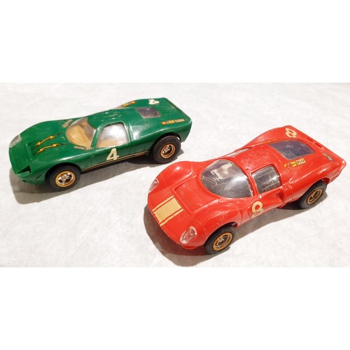 274 - A Scalextric C16 Ferrari P4, C15 Ford Mirage, Mini Ha Ha and Mini Mad Hatter.  UK Shipping £14.