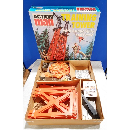 277 - A vintage boxed Action Man Training Tower. UK Shipping £14.