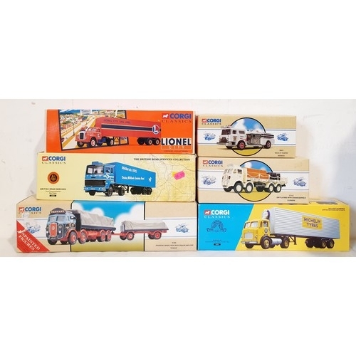 284 - Six boxed Corgi Classics trucks and lorries including a Mack B Series Semi, an Atkinson 8 Wheel Rigi... 