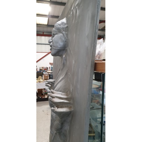 214 - A Life Size Fiberglass Model of Star Wars Han Solo Frozen in Carbonite 77.5