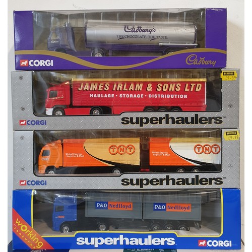 291 - Fiveboxed Corgi Lorries including a Kings of the Road Scammell Crusader Tilt Trailer 