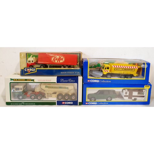 292 - Seven boxed Corgi Vehicles including a Pioneer Cement Mixer, a Renault Premium Tractor Unit 