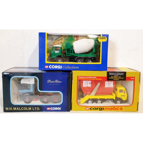 292 - Seven boxed Corgi Vehicles including a Pioneer Cement Mixer, a Renault Premium Tractor Unit 