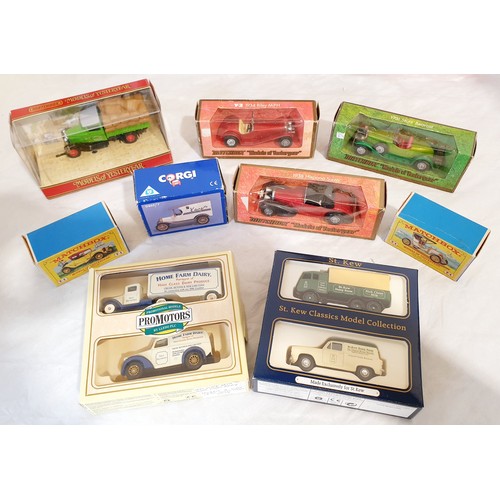 305 - Thirty boxed toy vehicles including Days Gone, Matchbox and Trackside. UK shipping £14.