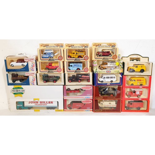 305 - Thirty boxed toy vehicles including Days Gone, Matchbox and Trackside. UK shipping £14.