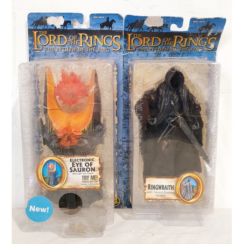 306 - Four boxed Lord of the Ring Figures: a Council Legolas, an Orc, a Ringwraith, an Electronic Eye of S... 