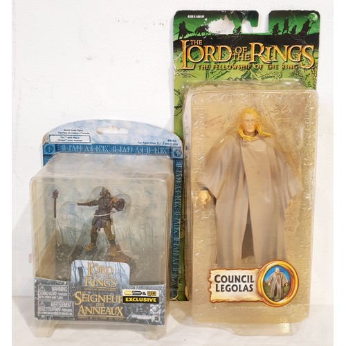 306 - Four boxed Lord of the Ring Figures: a Council Legolas, an Orc, a Ringwraith, an Electronic Eye of S... 