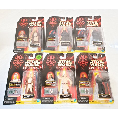 308 - Twelve boxed Hasbro Star Wars The Phantom Menace CommTalk figures and two boxed Commtech readers. UK... 