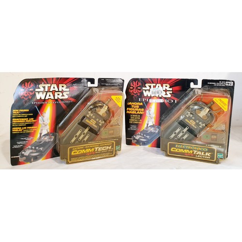 308 - Twelve boxed Hasbro Star Wars The Phantom Menace CommTalk figures and two boxed Commtech readers. UK... 