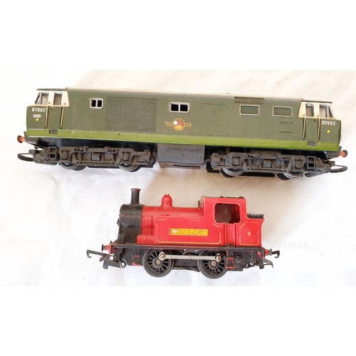 311 - A collection of 'OO' gauge engines, rolling stock, track and buildings. UK shipping £14.