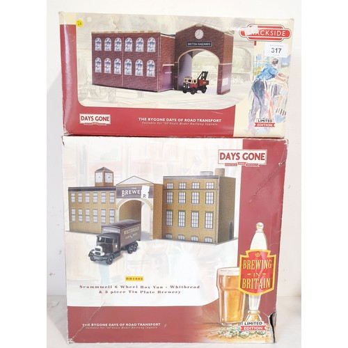 317 - A boxed Lledo Trackside tin plate Railway Depot with Wrecker and a boxed Lledo Trackside tin plate t... 