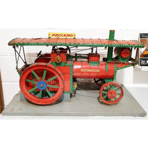 325 - A late 1940's Meccano traction steam engine shop display, height 18