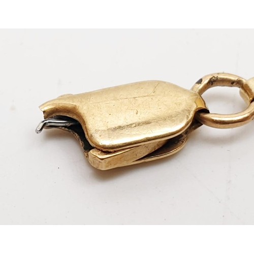 12 - A gold curb link bracelet, A/F, length 23cm, weight 7.4g. UK shipping £14.