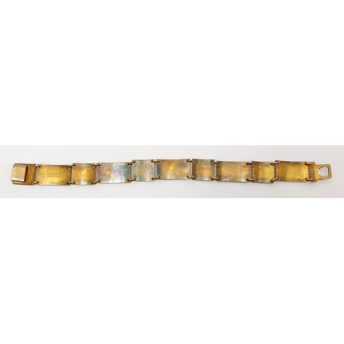 14 - A 925 David Andersen silver and guilloche bracelet, length 19cm, gross weight 25g. UK shipping £14.
