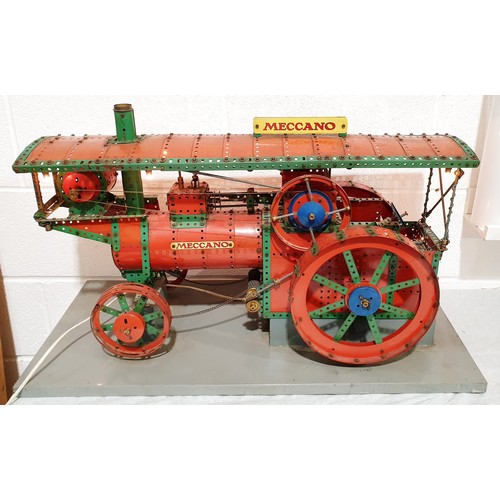 325 - A late 1940's Meccano traction steam engine shop display, height 18