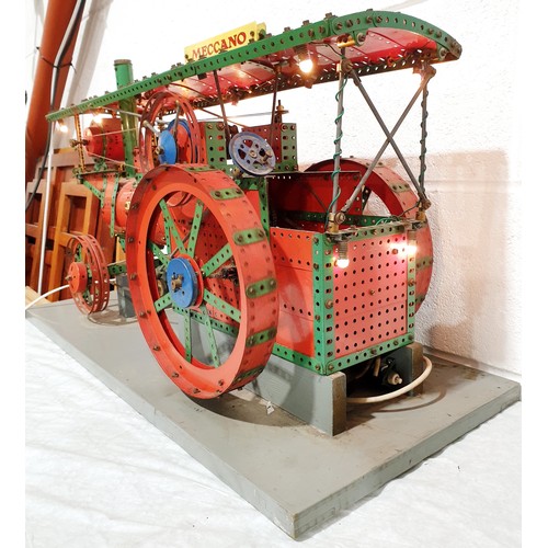 325 - A late 1940's Meccano traction steam engine shop display, height 18