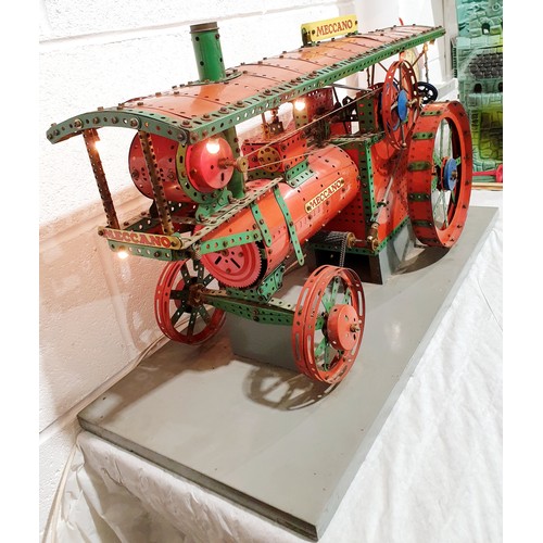 325 - A late 1940's Meccano traction steam engine shop display, height 18