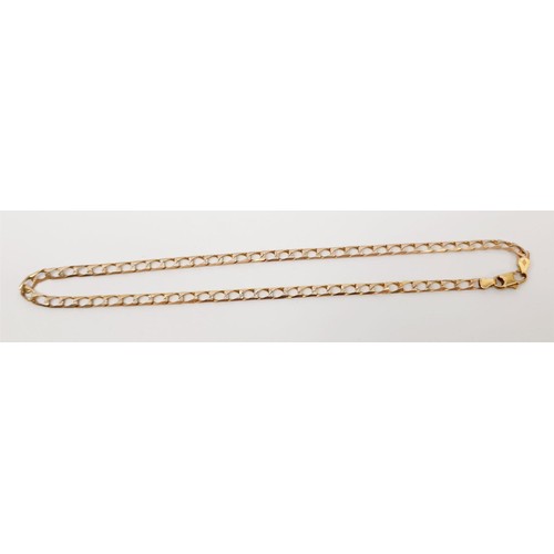 35 - A 9ct gold curb link chain, length 37cm, weight 7.9g. UK shipping £14.