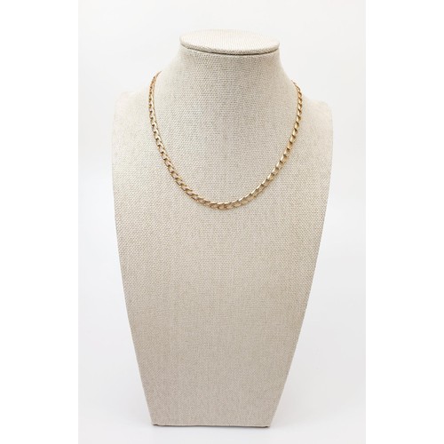 35 - A 9ct gold curb link chain, length 37cm, weight 7.9g. UK shipping £14.