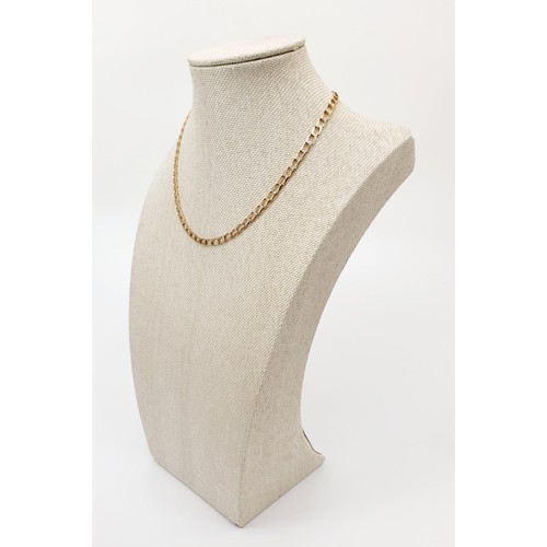 35 - A 9ct gold curb link chain, length 37cm, weight 7.9g. UK shipping £14.