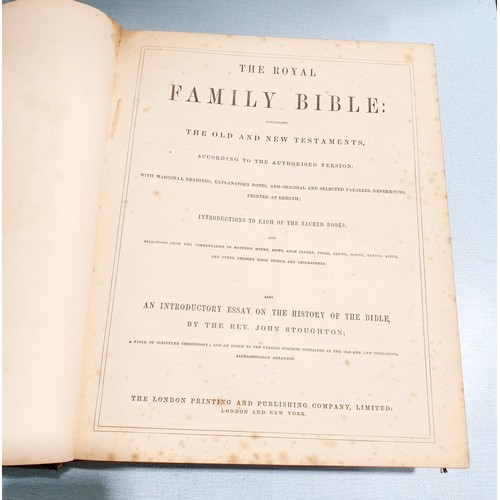 61 - A Victorian Staunton Bible. UK shipping £14.