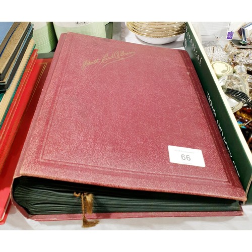 66 - A postcard album containing mainly antique and vintage greetings cards. UK shipping £14.