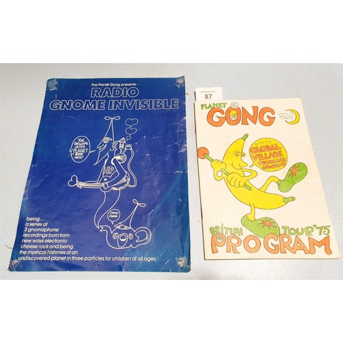 87 - A 1970s Planet Gong tour programme for 1975 together with music books including Revolt into Style by... 