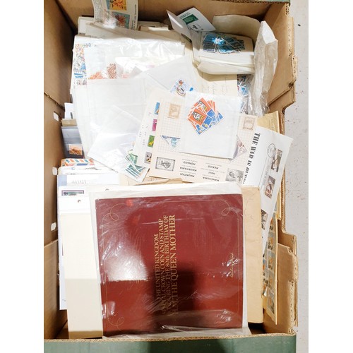 97 - A box of stamps. No shipping. Arrange collection or your own packer and shipper, please. Electricals... 