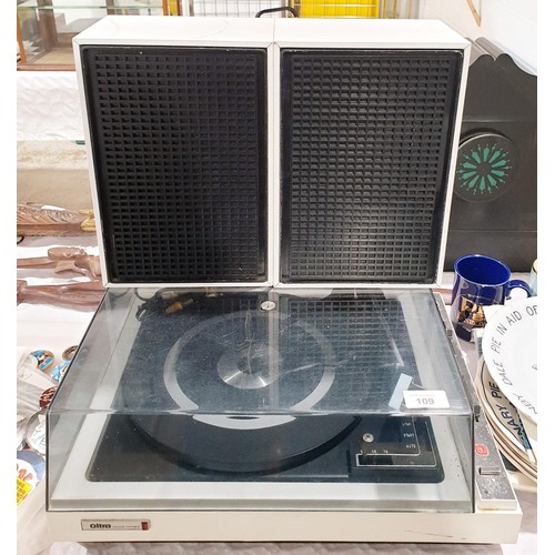 109 - A vintage Ultra turntable and speakers. No shipping. Arrange collection or your own packer and shipp... 