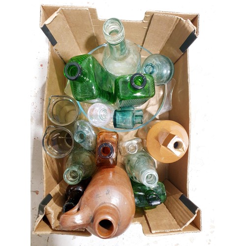 113 - A box of vintage bottles. No shipping. Arrange collection or your own packer and shipper, please. El... 