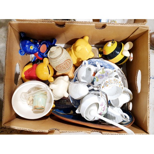 115 - Two boxes of ceramics including a Beswick planter. No shipping. Arrange collection or your own packe... 