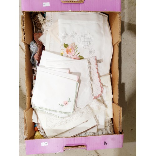 139 - A box of soft goods. No shipping. Arrange collection or your own packer and shipper, please. Electri... 