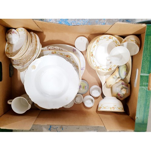 146 - Two boxes of ceramics and vintage Christmas decorations. No shipping. Arrange collection or your own... 