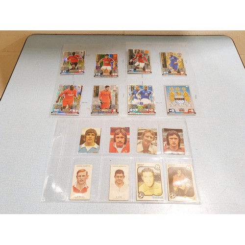 166 - Cigarette cards, football training cards and Yu-Gi-Uh trading cards. UK shipping £14.