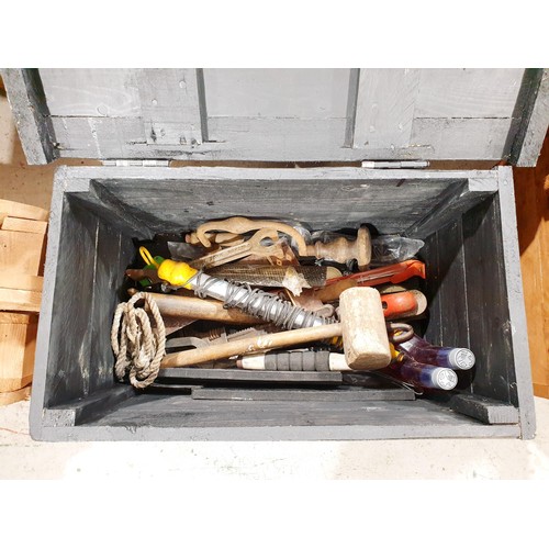 169 - A tool chest and contents, width 58cm. No shipping. Arrange collection or your own packer and shippe... 