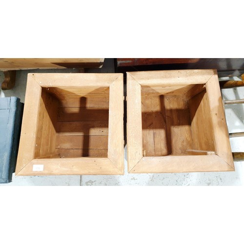 170 - Two wooden planters, 41x41x31.5cm. No shipping. Arrange collection or your own packer and shipper, p... 